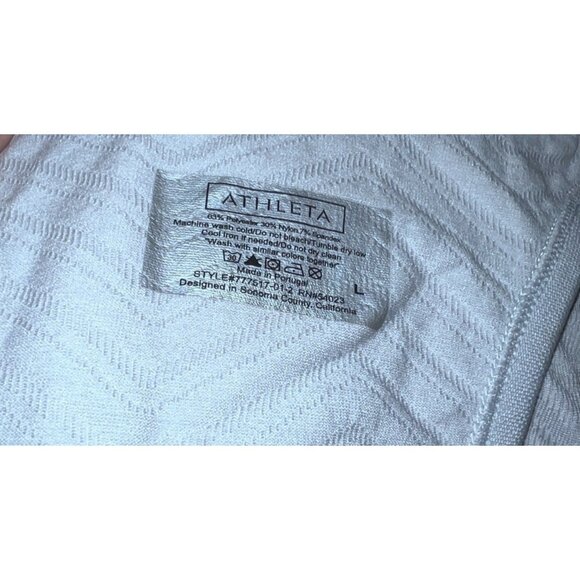 Athleta Light Gray Racerback Tank Top Sz Large Womens Athletic Tank Top - Picture 4 of 5